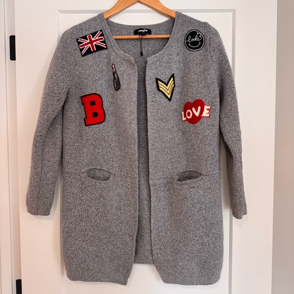 Jennyfer Sweaters - Jennyfer grey patchwork cardigan